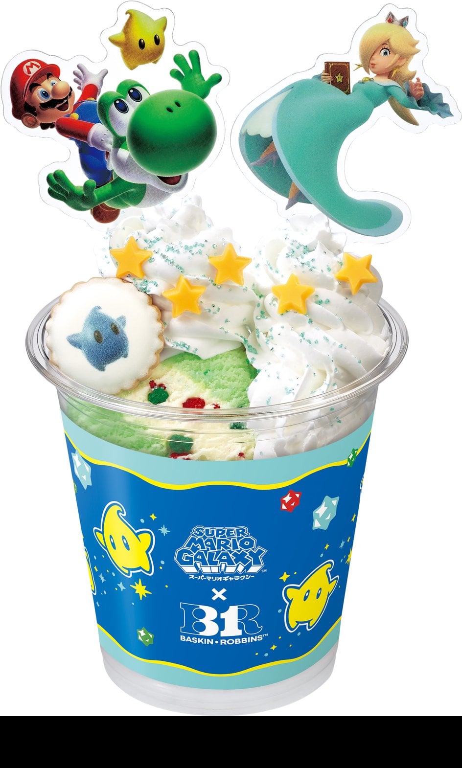 31冰淇淋超級瑪利歐銀河聯名！限定周邊「羅潔塔湯匙吊飾」、「奇可毛毛袖套」必收