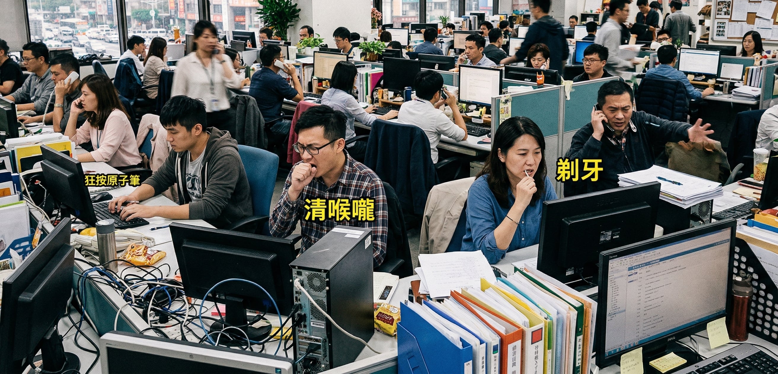 盤點 10 大辦公室超煩噪音：剔牙聲、狂按原子筆⋯Threads 網友：「整個躁起來了欸！」