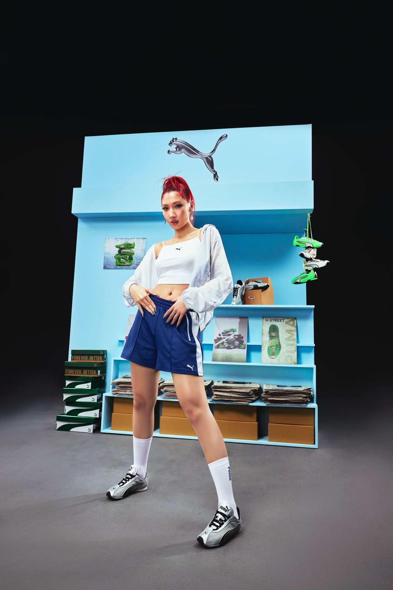 Karencici 穿上 PUMA H-STREET 甜酷爆表！薄底鞋風潮席捲中山站⋯限定快閃店必朝聖！