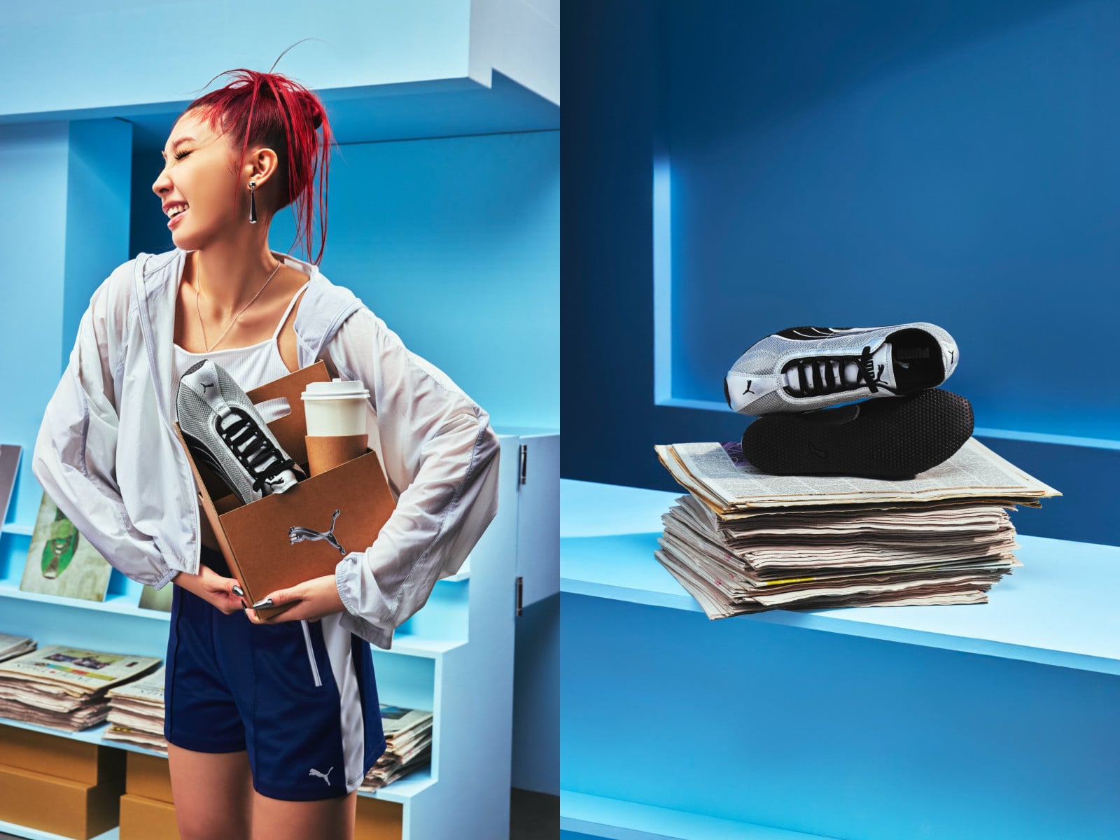 Karencici 穿上 PUMA H-STREET 甜酷爆表！薄底鞋風潮席捲中山站⋯限定快閃店必朝聖！