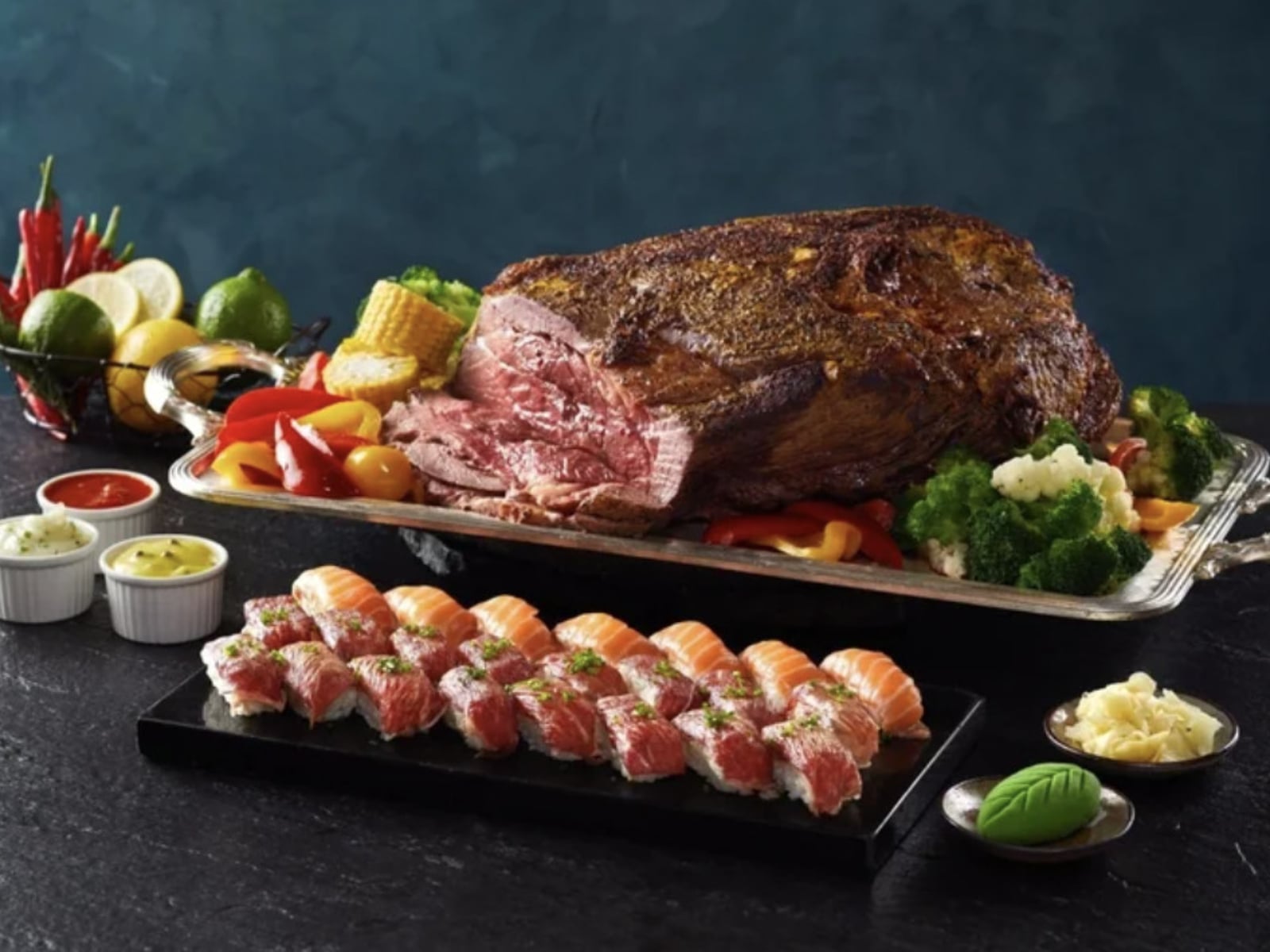 新北最高景觀 Buffet「50樓Café 自助餐」和牛吃到飽回歸！M9 和牛、極黑和牛無限續點 799 起！