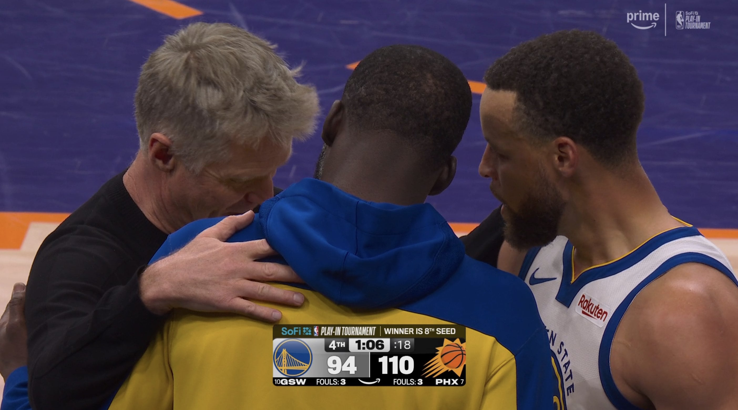 NBA／勇士遭淘汰出局賽季劃下句點！Curry、Green、Kerr 三人互相擁抱引球迷不捨！