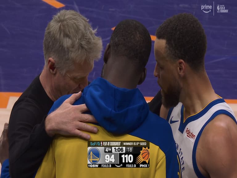 NBA/勇士遭淘汰出局賽季劃下句點!Curry、Green、Kerr 三人互相擁抱引球迷不捨!