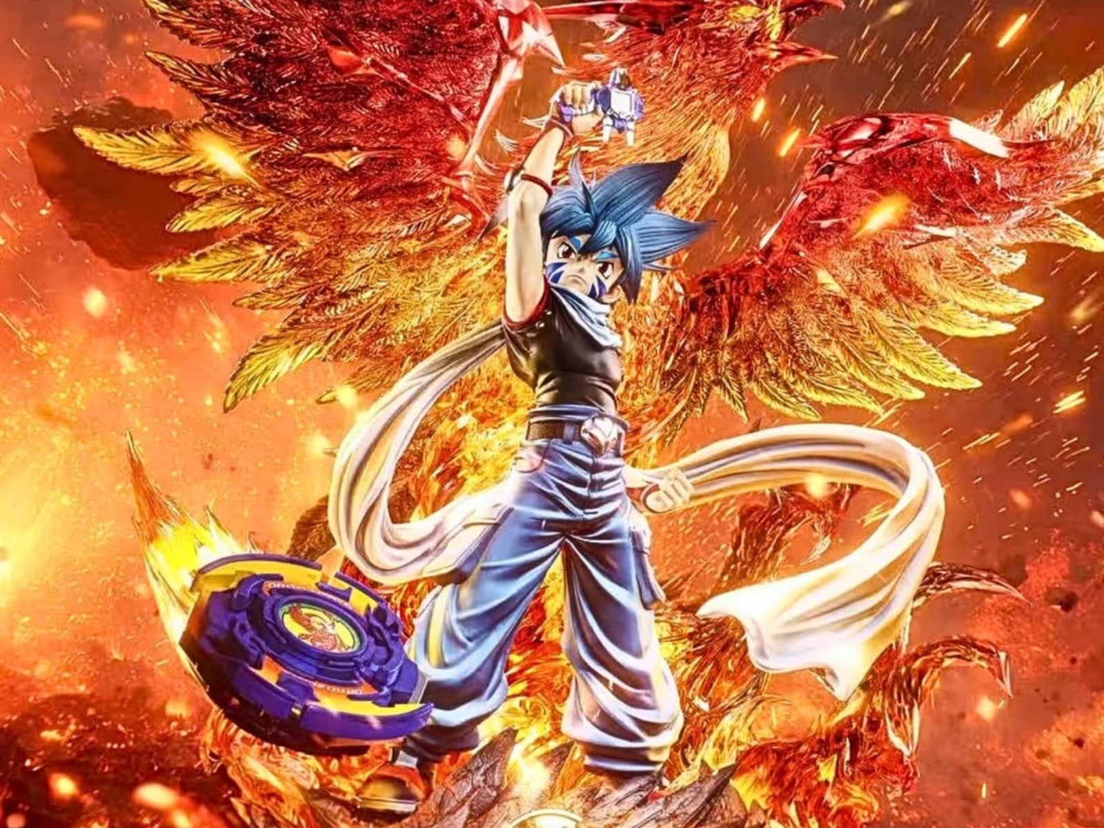 《戰鬥陀螺》火渡凱 GK 收藏雕像登場！烈焰飛鳳全開，「四聖獸共鳴」系列第二彈亮相