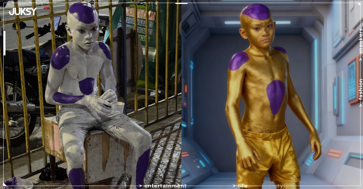 菲律賓男童 Cos《七龍珠》弗利沙！乳膠漆洗不掉沒關係，甚至進化成超狂「黃金弗利沙」！