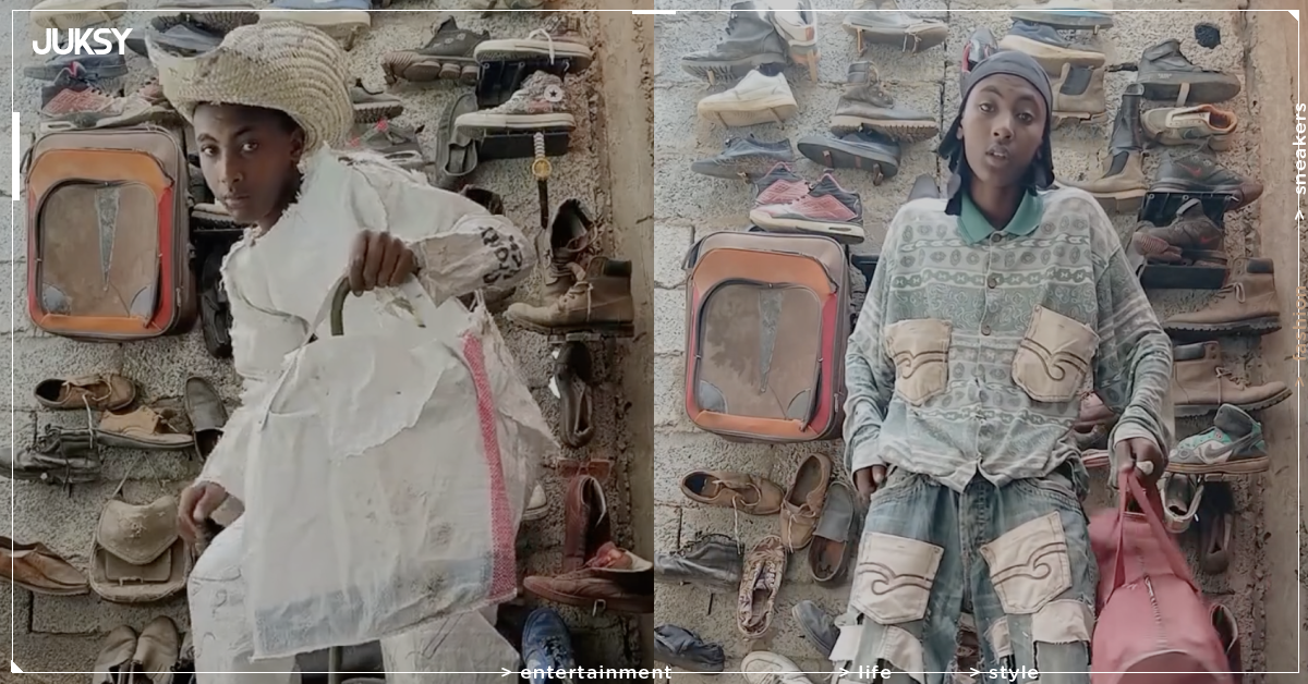 衣索比亞少年 Kalu Putik 用「垃圾」做時裝爆紅！塑膠袋、紙板變高級訂製服，網狂讚：這才是真創意！