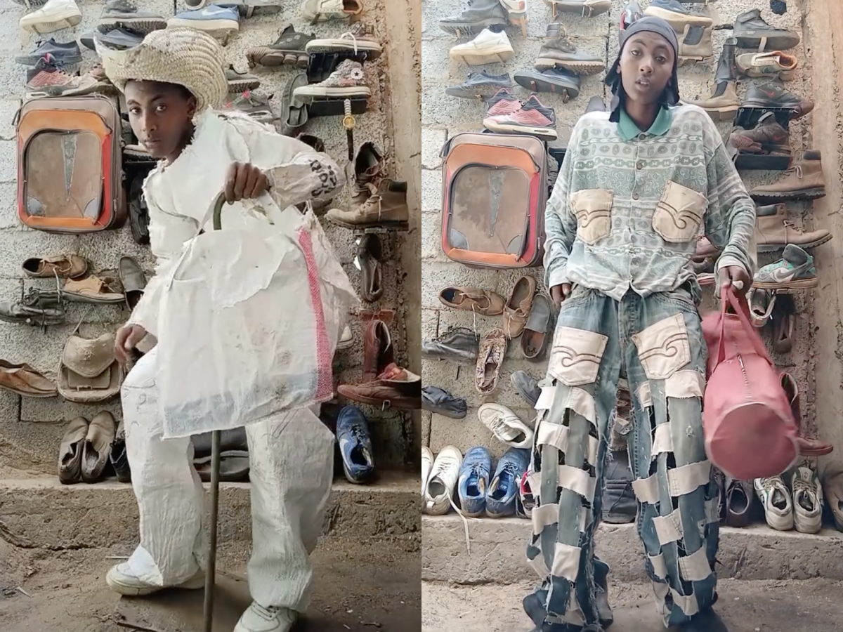 衣索比亞少年 Kalu Putik 用「垃圾」做時裝爆紅！塑膠袋、紙板變高級訂製服，網狂讚：這才是真創意！