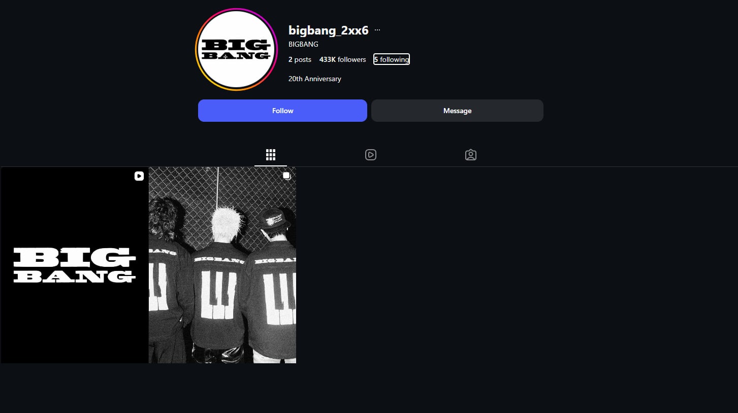 BIGBANG 官方 IG 開了！T.O.P 現身追蹤名單粉絲哭爆：「合體了！」