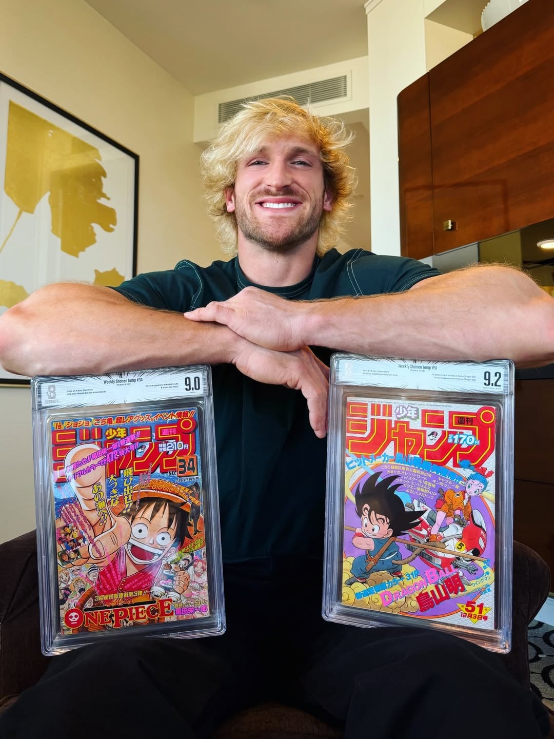 Logan Paul 狂砸百萬美元收藏《七龍珠》、《航海王》首話！9.2 滿分漫畫全球唯一冊⋯這次又要賺翻？