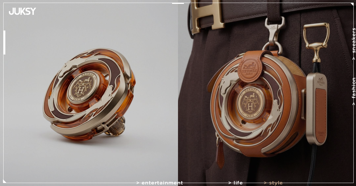 愛馬仕 × 戰鬥陀螺聯名？設計師打造「精品版陀螺」太狂！皮革、金色機械感一次看！