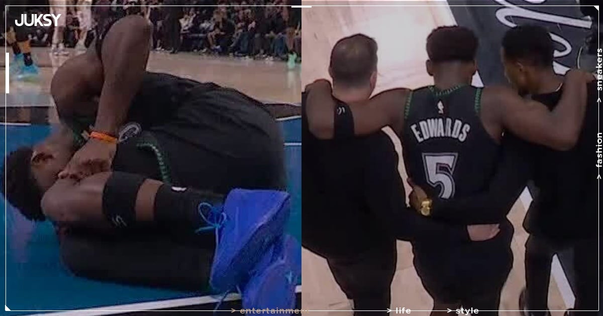 NBA／Anthony Edwards 傷退！回防「左膝反折」危險畫面曝光！