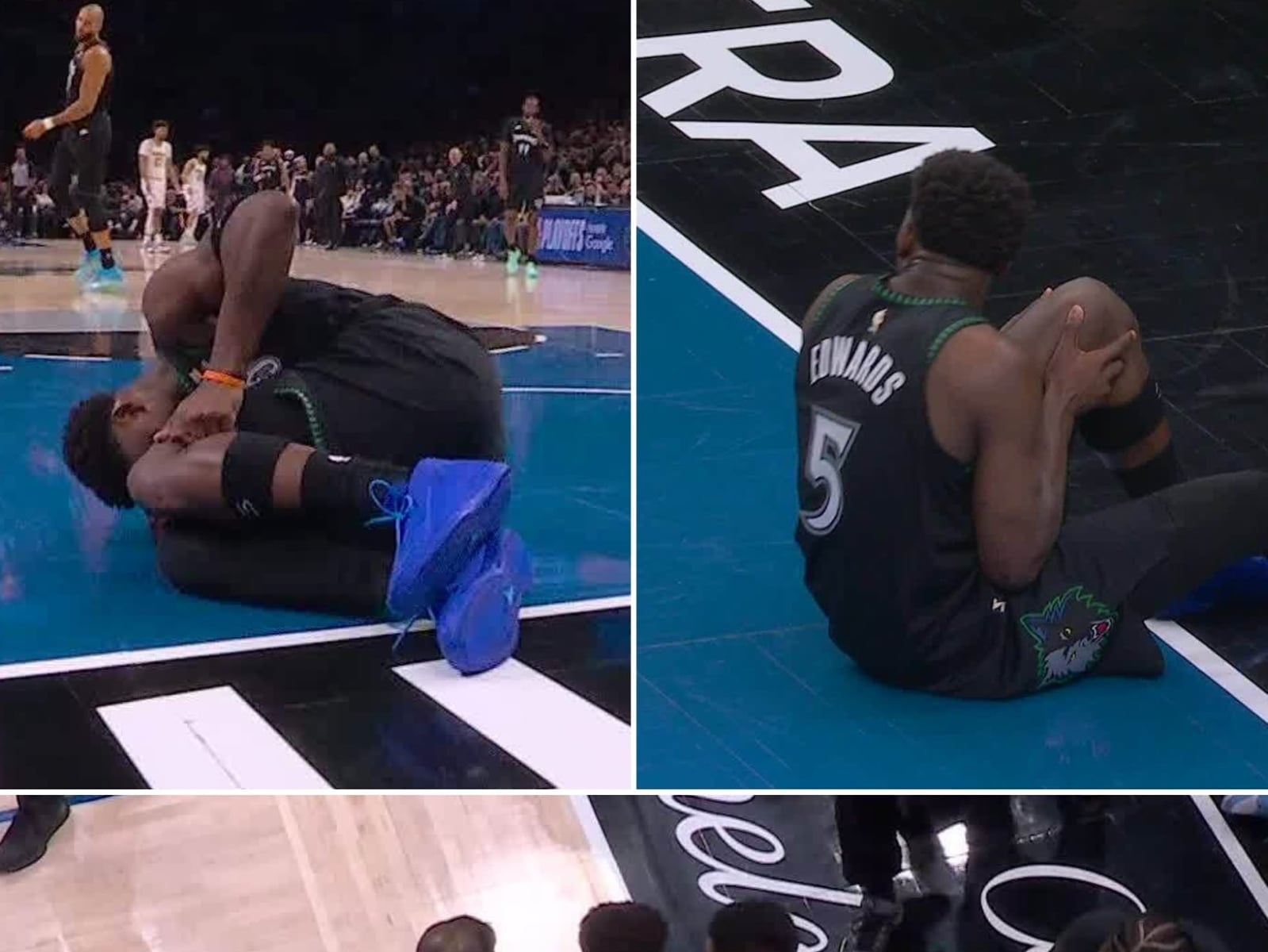 NBA／Anthony Edwards 傷退！回防「左膝反折」危險畫面曝光！