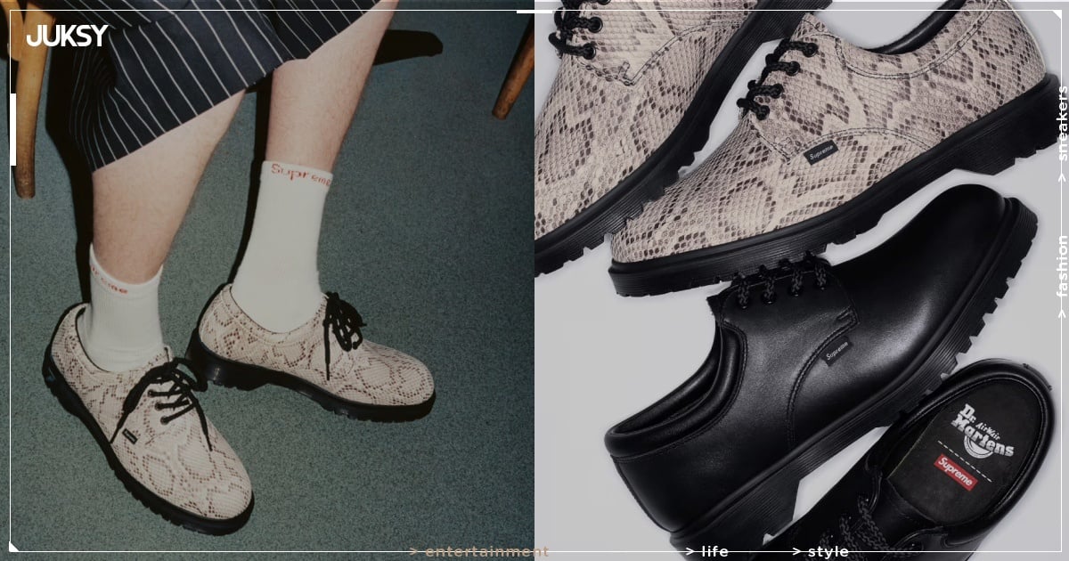Supreme × Dr. Martens「Postal Supreme」發售情報公開！4 孔皮鞋配置、蛇紋配色帥翻！