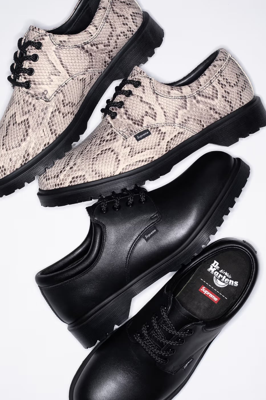 Supreme × Dr. Martens「Postal Supreme」發售情報公開！4 孔皮鞋配置、蛇紋配色帥翻！