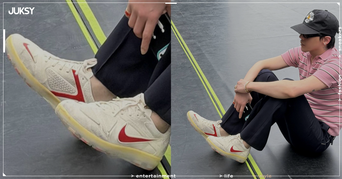 權志龍親自上腳！PEACEMINUSONE × Nike Cryoshot 聯名鞋曝光，米白紅配色很 GD！