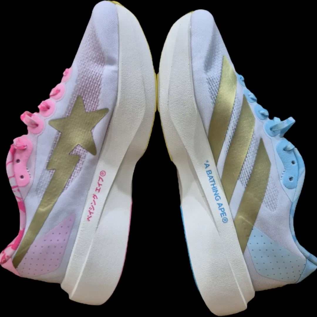BAPE x adidas Adizero EVO SL 聯名登場！大玩不對稱設計、高顏值最潮跑鞋降臨！