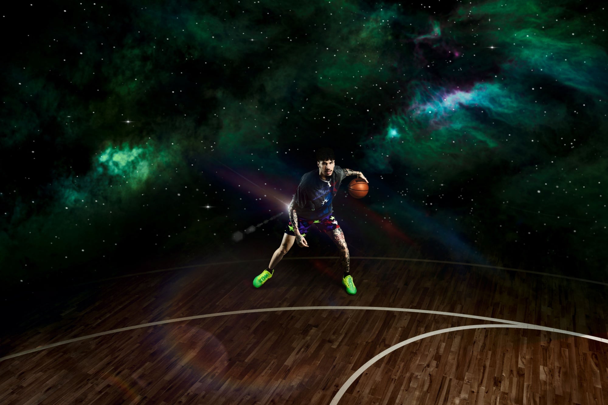 PUMA × LaMelo Ball 聯名鞋款曝光！螢光黃配色太狂了，網喊：「這才是主宰球場的秘密武器！」