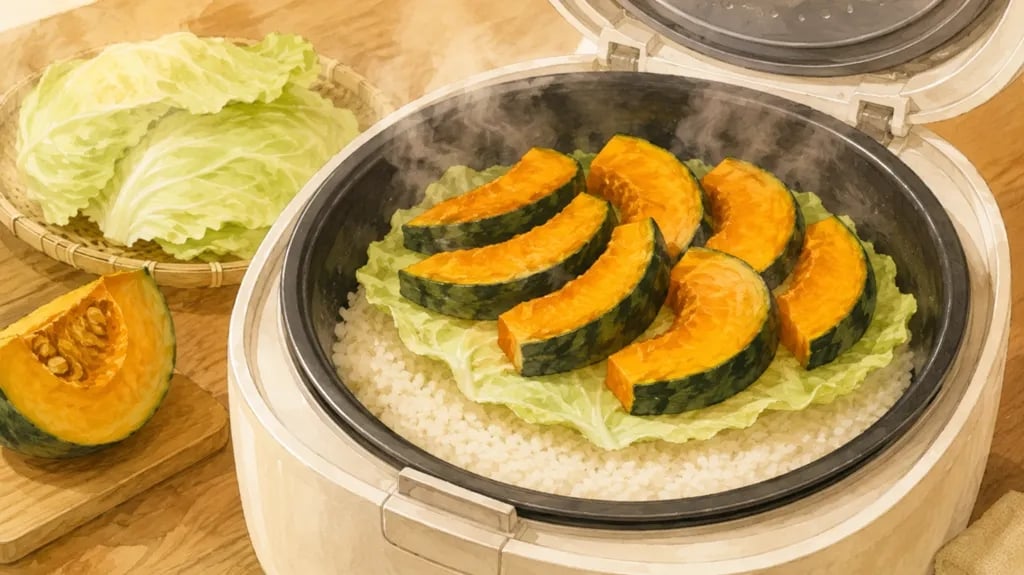 高麗菜煮蛋是什麼梗？升級做法曝光：蒸蛋、蒸南瓜⋯讓你少洗好幾個碗！