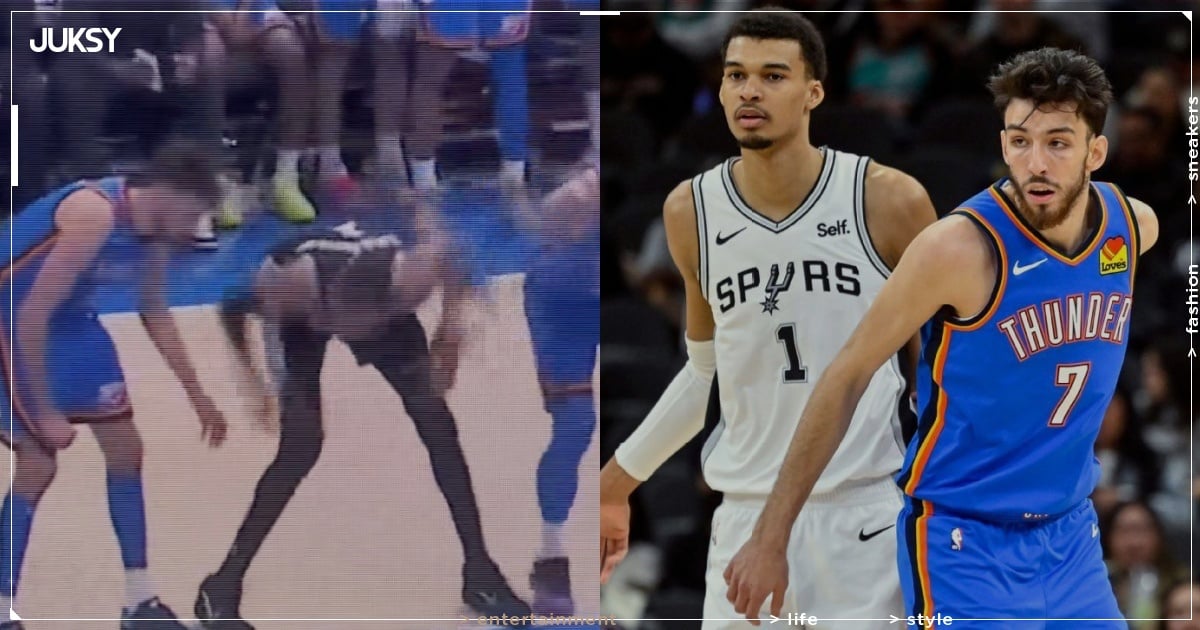 NBA／Chet Holmgren 卡位狠踩 Wembanyama 腳畫面流出！球迷看傻「也太髒了！」