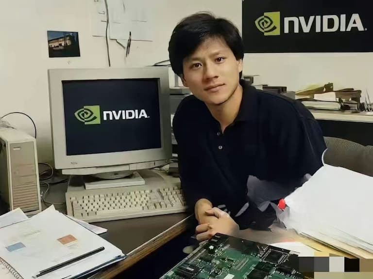 黃仁勳年輕照片曝光引熱議！網呼：「爸爸創業期就很帥了！」