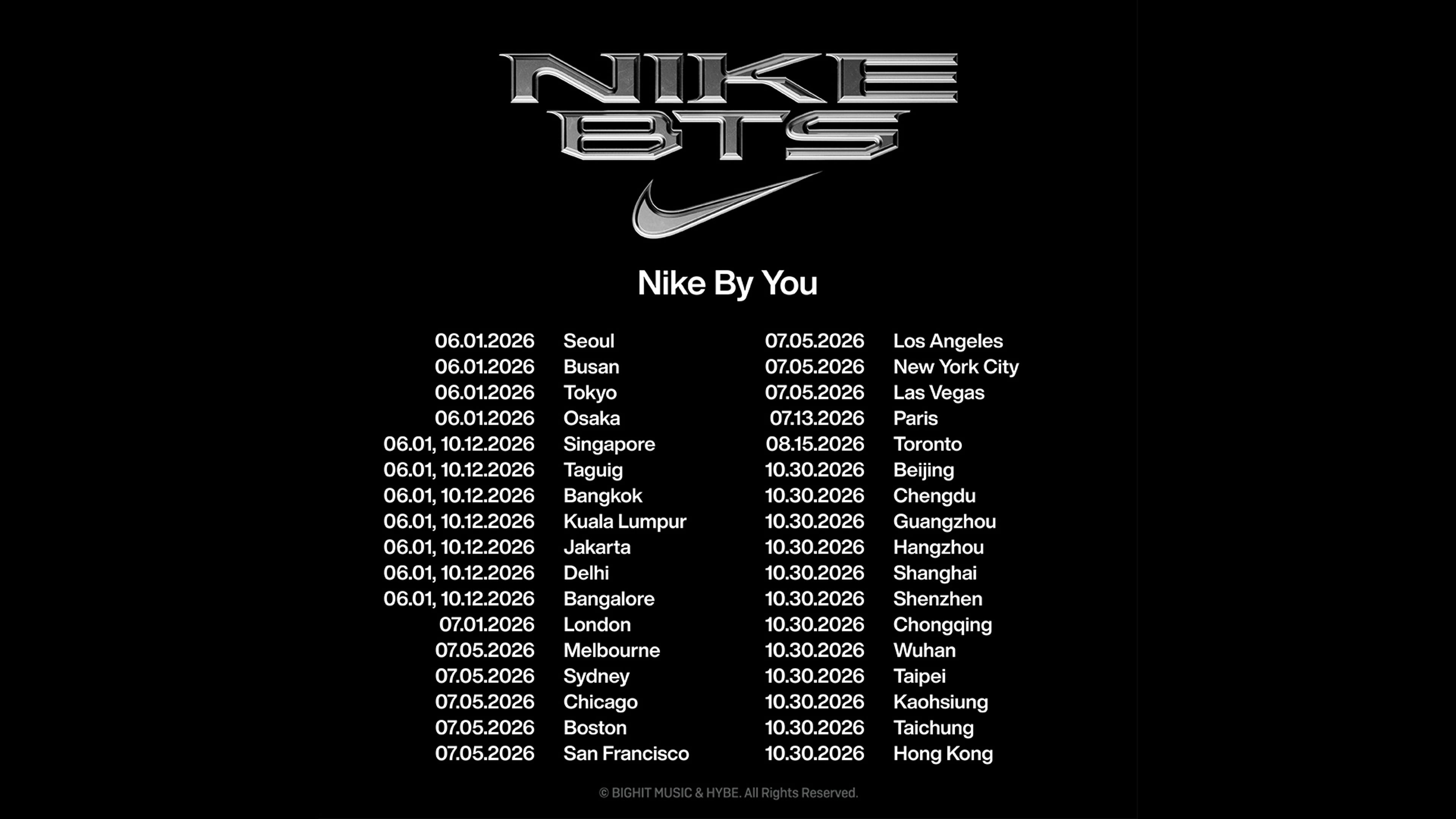 Nike × BTS 聯名登場!ARIRANG 世界巡演客製服飾、限定周邊一次看