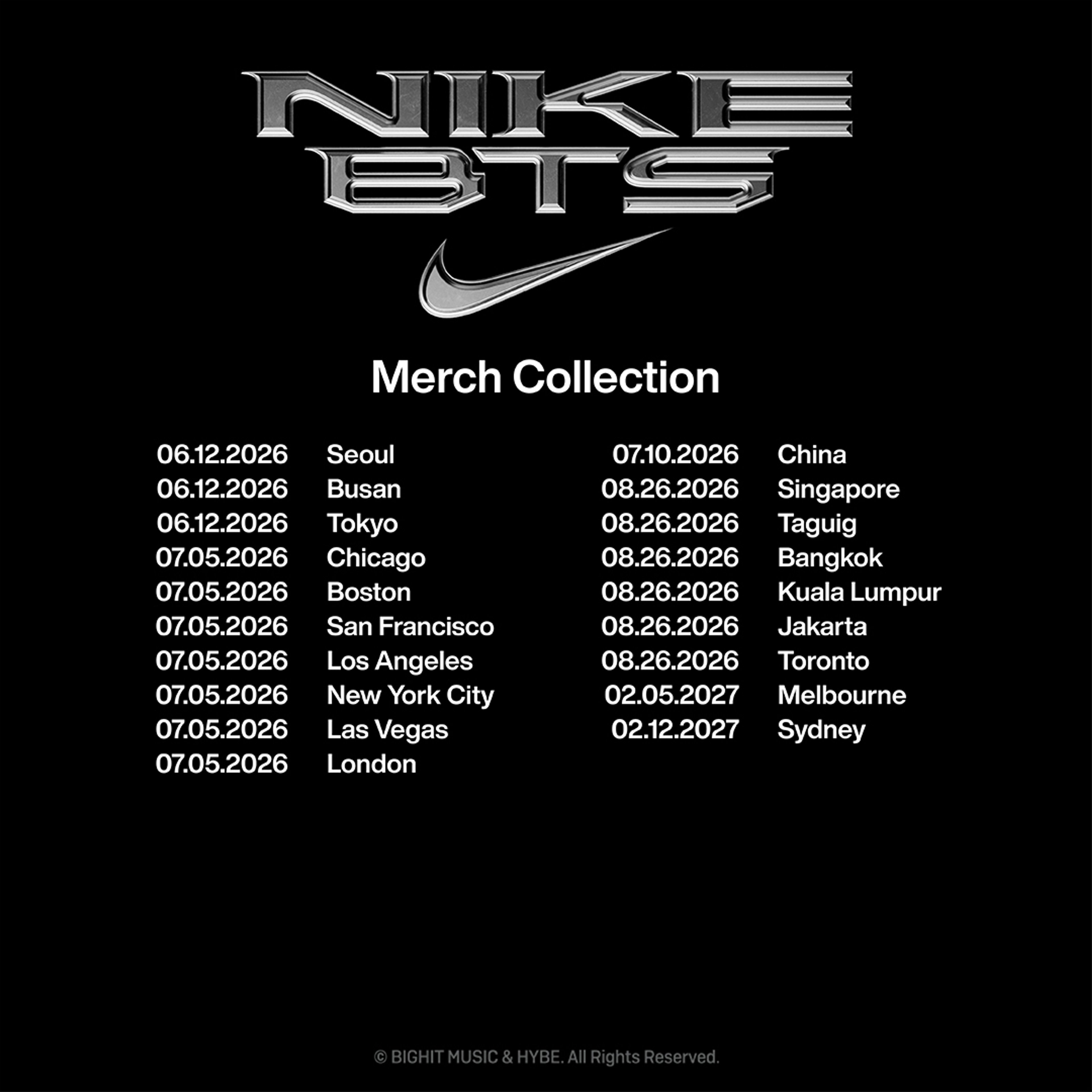 Nike × BTS 聯名登場!ARIRANG 世界巡演客製服飾、限定周邊一次看