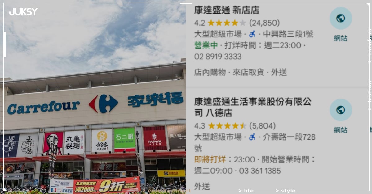家樂福改名叫「康達盛通」！倒著念藏諧音梗，網友解讀笑翻！