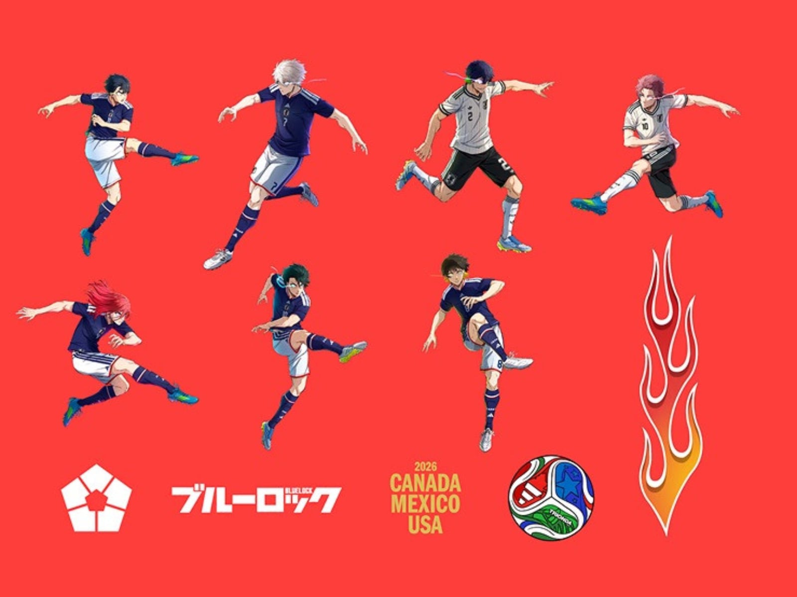 adidas 攜手《藍色監獄》打造日本代表隊球衣！潔世一、凪誠士郎等 7 位角色都能選擇！