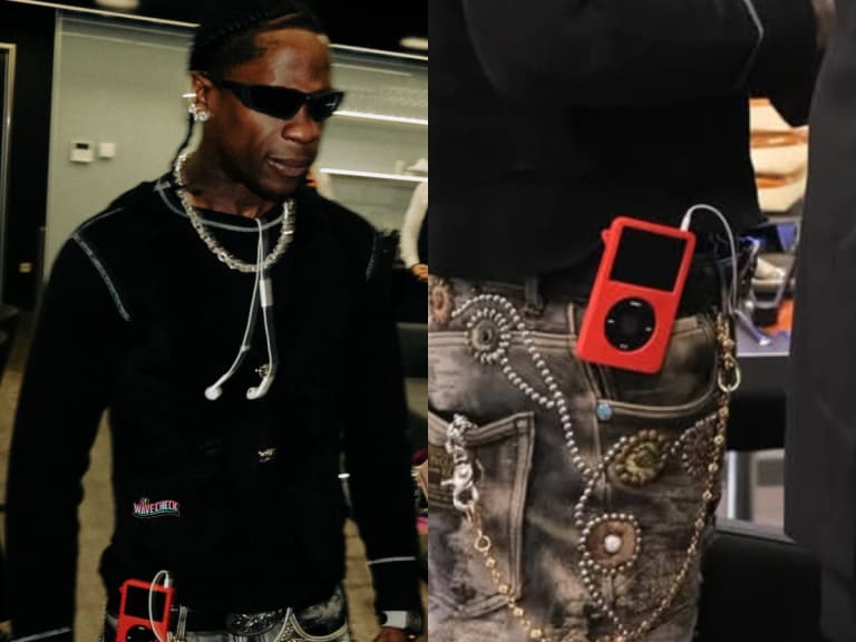 Travis Scott 現身歐冠決賽隨身攜帶 iPod 成焦點,還暗示可能要有新專輯了?