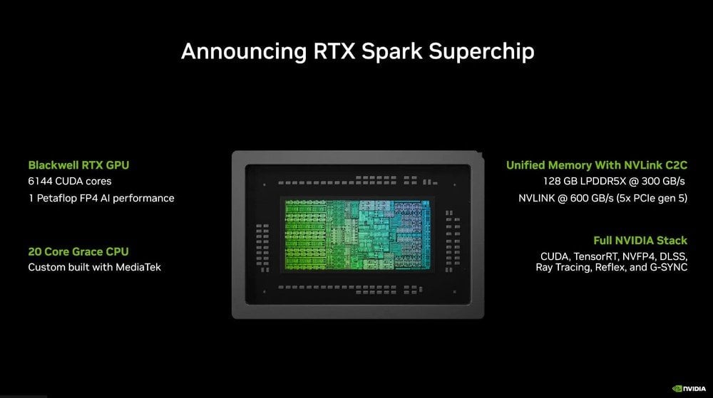 NVIDIA RTX Spark 正式亮相！史上最高效 PC 晶片秋季登場，最薄 14mm 重量僅 1.36kg