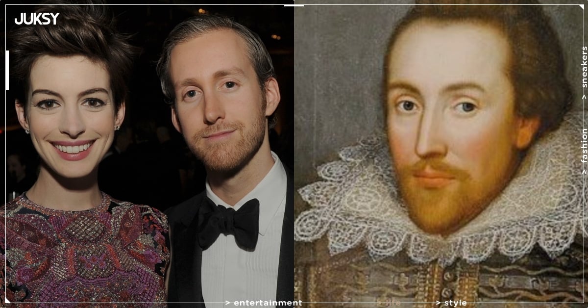 安海瑟薇 Anne Hathaway  老公撞臉莎士比亞！兩人老婆名字一字不差掀熱論！