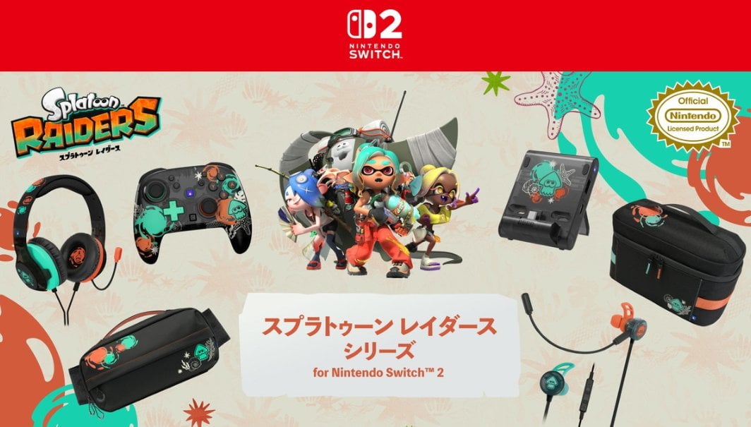 HORI推出《斯普拉遁 雷達者》Switch 2周邊！清透手把、耳機、收納包6款7月登場，手把售價8980元