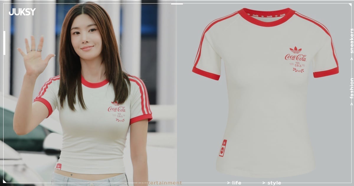 權恩妃機場穿搭完美身材再掀熱議!身上 adidas 可口可樂聯名短 Tee 款式幫你神出來了!