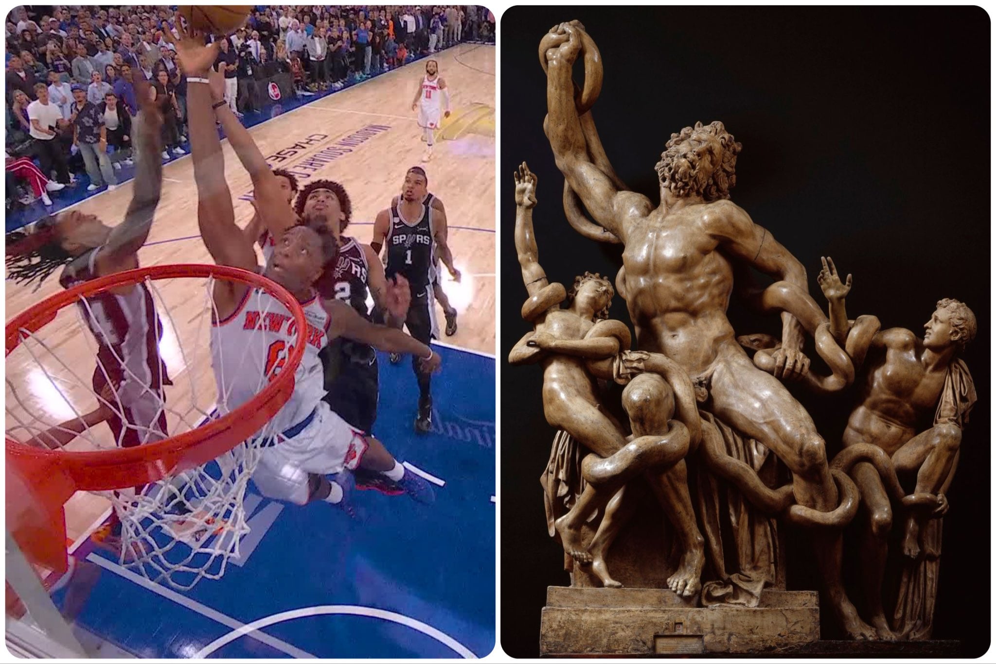 NBA／OG Anunoby 致勝補籃被做成古希臘名雕像！球迷笑翻「阿努諾比與他的兒子們！」