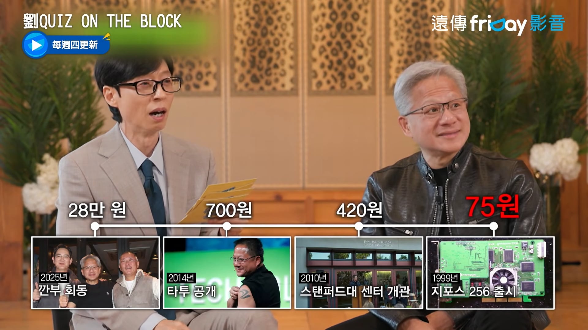 《劉QUIZ》黃仁勳答對題目獲 100 萬韓元!霸氣加碼全數捐公益引網大讚!