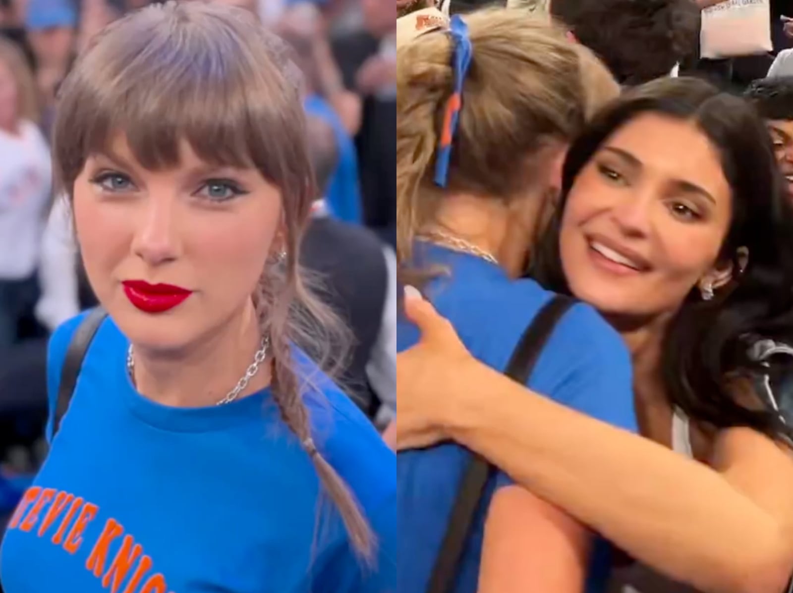 泰勒絲 Taylor Swift、凱莉珍娜 Kylie Jenner 相擁慶祝尼克隊獲勝，網友驚：「這畫面不是 AI？」
