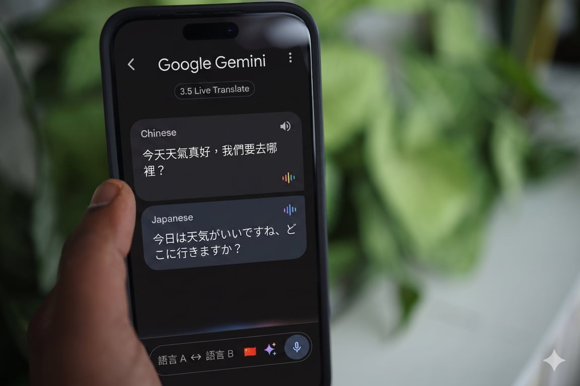 Google Gemini 3.5 即時語音翻譯登場!支援 70 種語言、2000 種組合⋯最新功能一次看!
