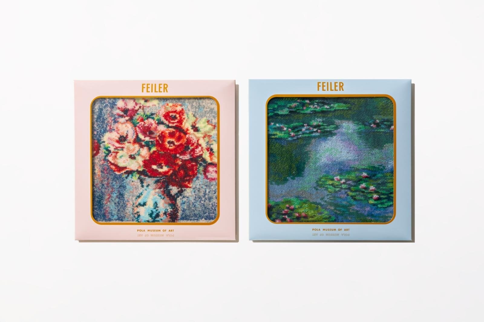 Feiler × Pola美術館首度聯名！莫內《睡蓮》、雷諾瓦《罌粟花》名畫手帕6月17日開賣，130色線織出印象派經典