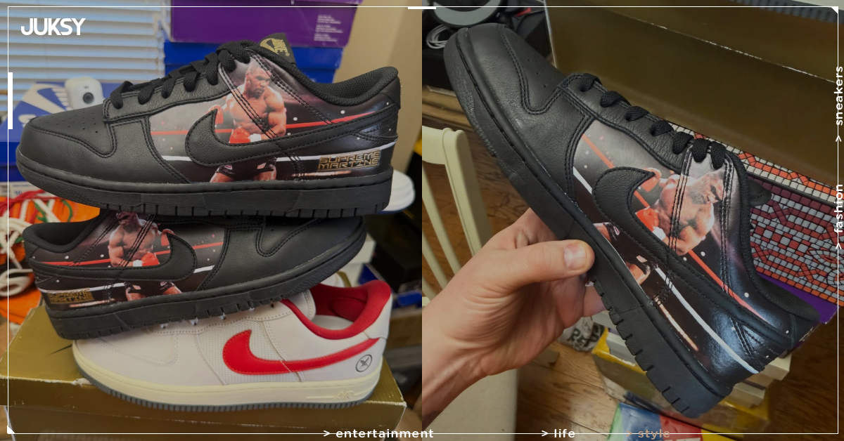 Supreme x Martine Rose x Mike Tyson x Nike Dunk Low 實鞋曝光！拳王照片上鞋，網友卻嫌普通？