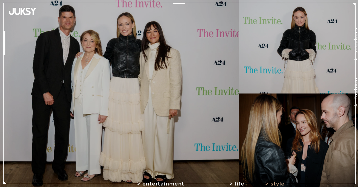 奧莉薇亞魏爾德 Olivia Wilde 新片《The Invite》下週上映!閨蜜黛安娜艾格倫現身力挺、全黑西裝造型打破夏日穿搭規則