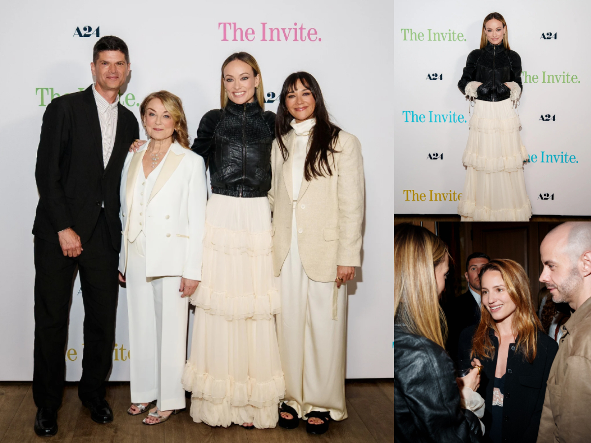 奧莉薇亞魏爾德 Olivia Wilde 新片《The Invite》下週上映！閨蜜黛安娜艾格倫現身力挺、全黑西裝造型打破夏日穿搭規則