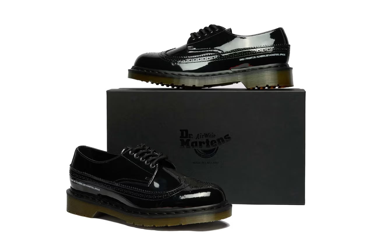 藤原浩 fragment x Dr. Martens 全新聯名正式發表!黑色閃電漆皮+雕花設計簡直太燒!