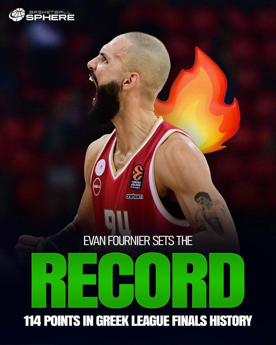 埃萬·富尼耶 Evan Fournier 希臘聯賽總冠軍戰轟114分!改寫32年紀錄奪雙料冠軍