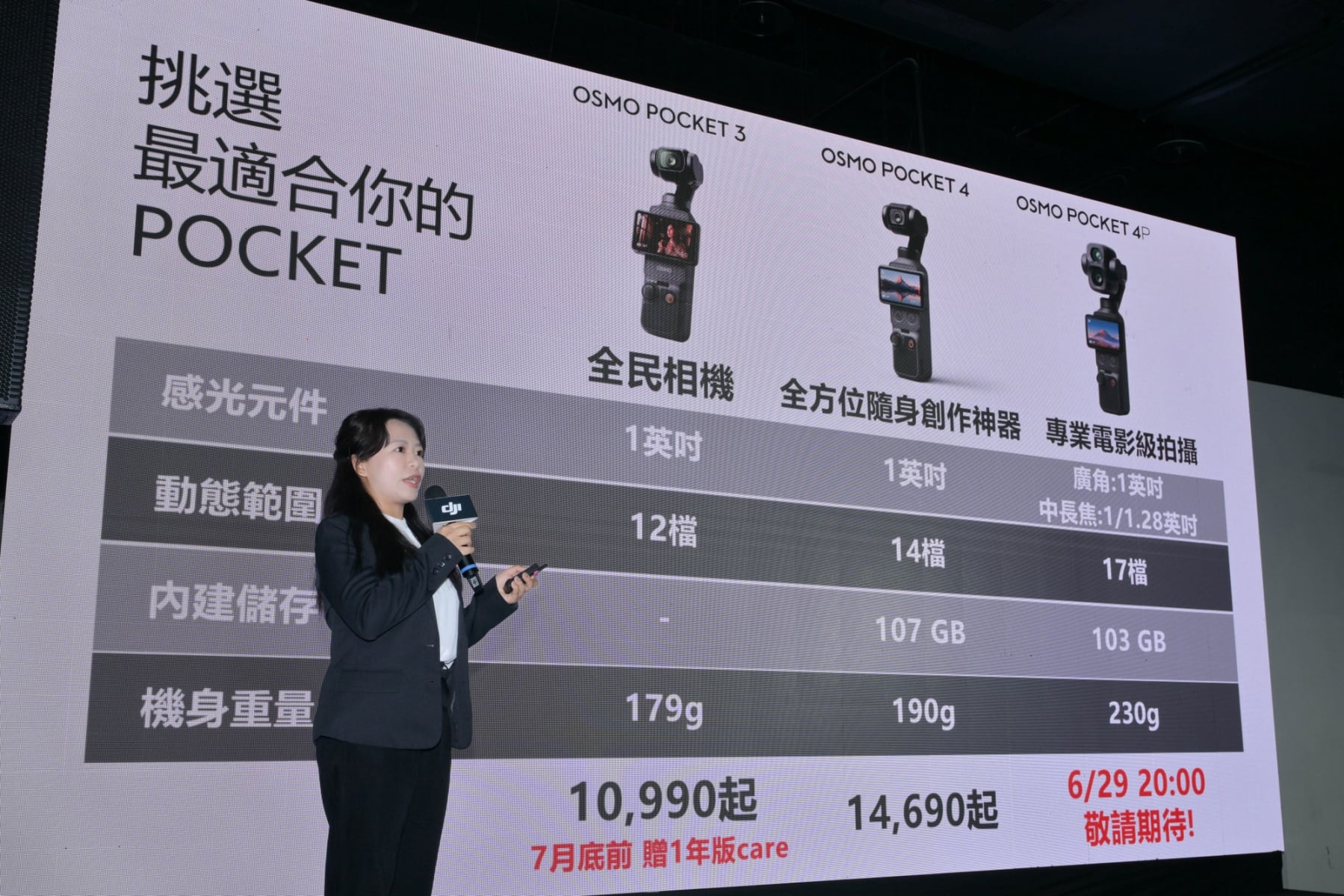 DJI Osmo Pocket 4P 6 月 29 日在台上市!雙主攝、17 檔動態範圍,把電影機放進口袋