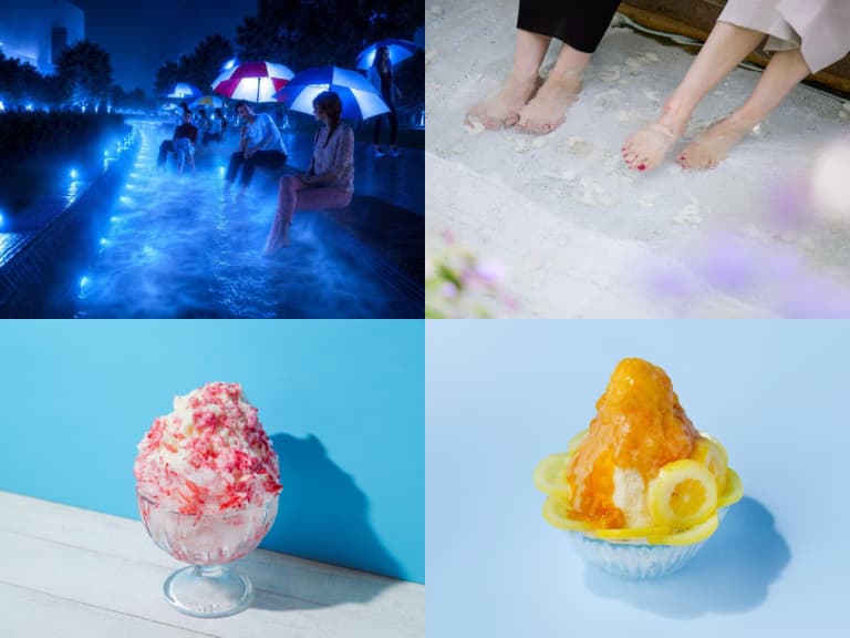 東京中城夏日限定！彩色傘花園夜間發光、足水降溫、線香花火⋯8月底前必訪