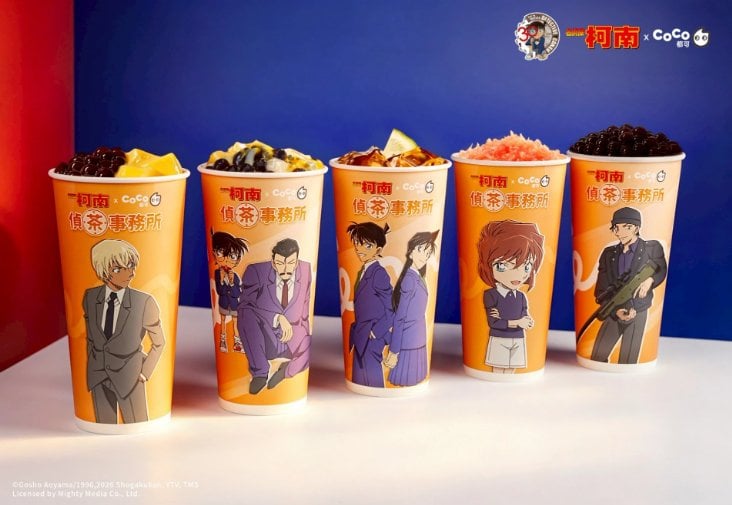 CoCo 都可 ×《名偵探柯南》首度聯名！6 間主題店登場、5 款周邊 19 元起、今日買一送一搶先喝