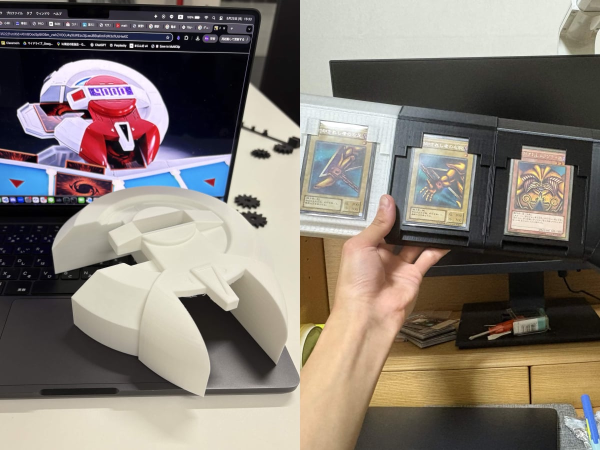 《遊戲王》決鬥盤真的要成真了？日本創作者自製原型機曝光，放上卡片後螢幕直接顯示虛擬卡牌
