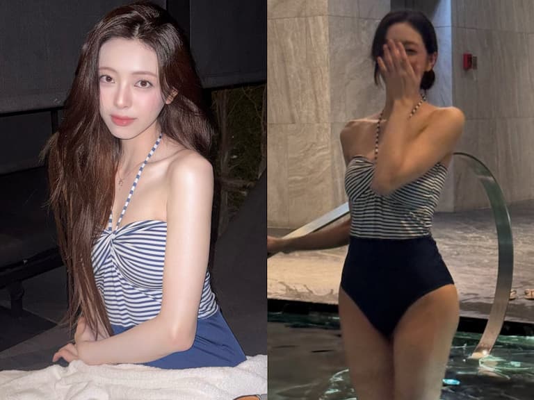 ITZY Yuna 申有娜泳裝照打臉墊臀謠言！S 型曲線引網友驚：「這比例真的太誇張！」