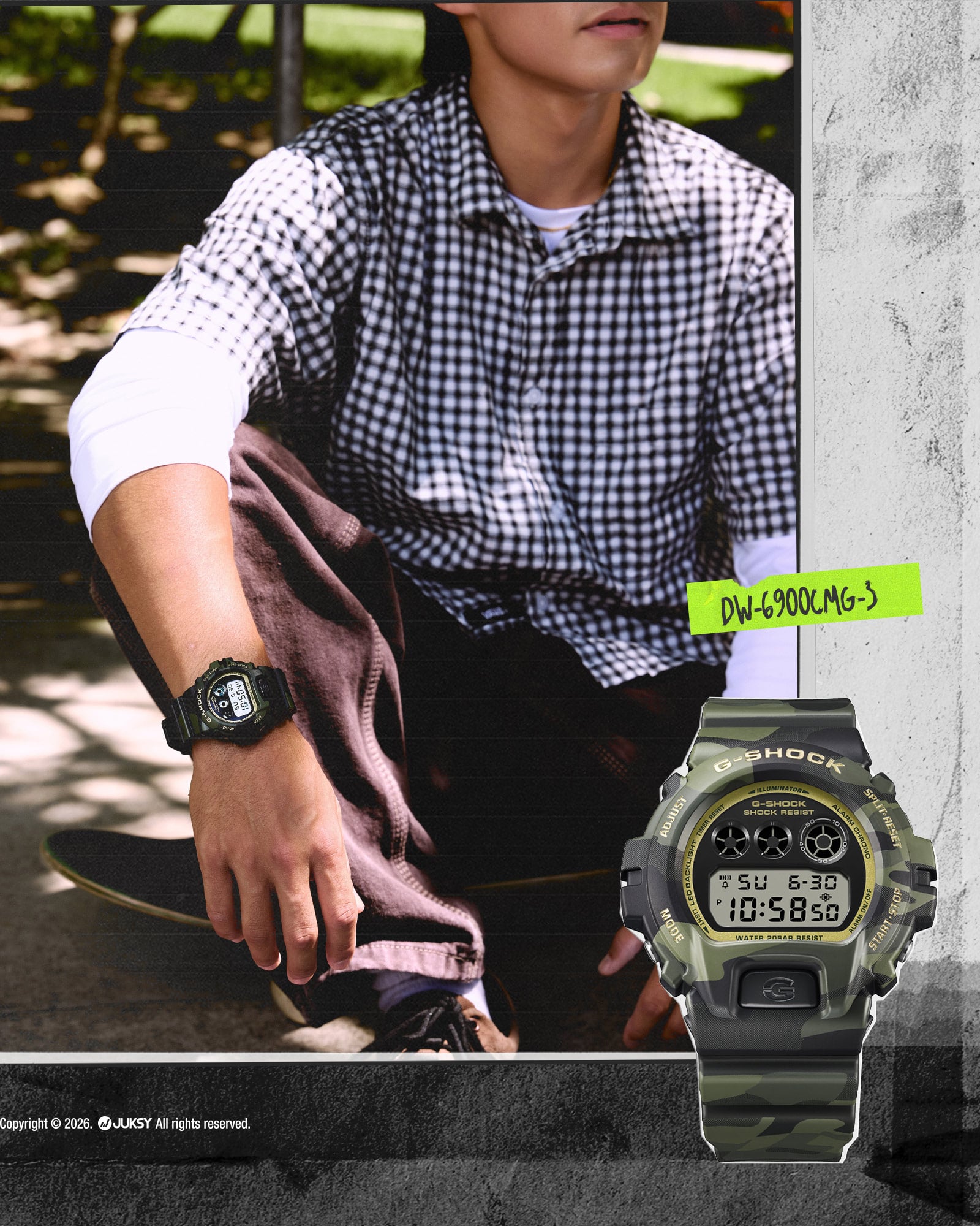 城市就是我的專屬滑板場!一窺林家元的都市叢林生存法則,G-SHOCK BOLD CAMO 街頭迷彩系列讓你一秒變身全場焦點