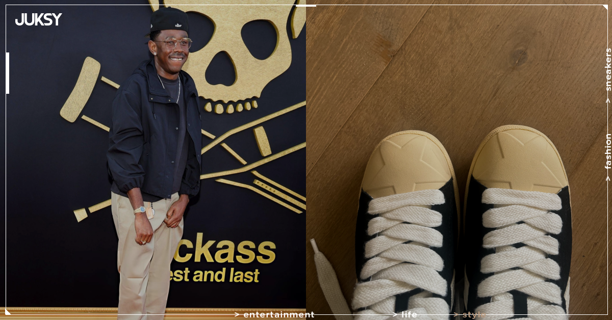 Tyler, The Creator 率先上腳全新 Converse 鞋款!Pro Leather 鞋型搭配奶油色立體星星鞋頭超搶眼!